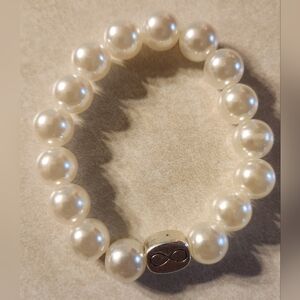 Infinity Beaded Pearl Bracelet